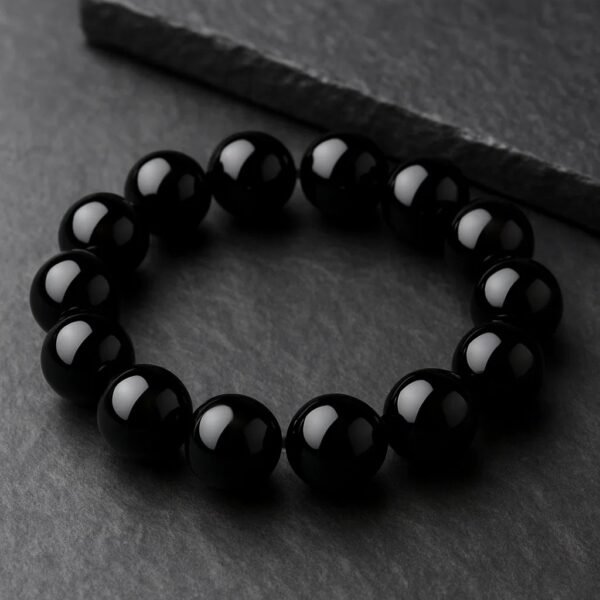 The black obsidian bracelet(Free Size)